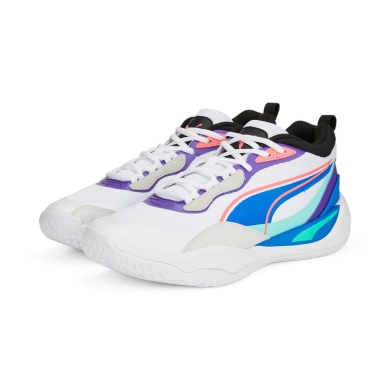 Puma Hallen-Indoorschuhe Playmaker Pro weiss/violett Herren